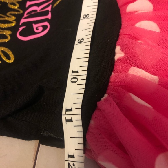 Minnie Mouse Birthday Girl 4T Pink Polka Tulle White Polka Dots Dress Headband - Picture 9 of 9